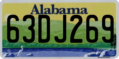 AL license plate 63DJ269