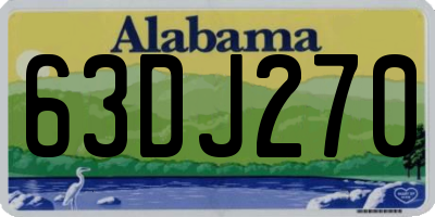 AL license plate 63DJ270