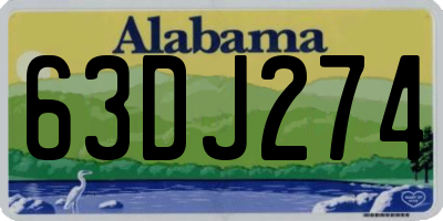 AL license plate 63DJ274