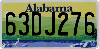 AL license plate 63DJ276