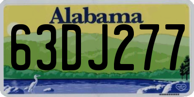 AL license plate 63DJ277