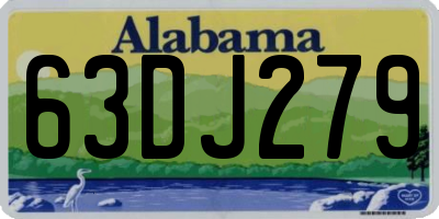 AL license plate 63DJ279