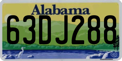 AL license plate 63DJ288
