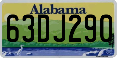 AL license plate 63DJ290
