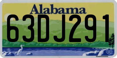 AL license plate 63DJ291