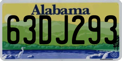 AL license plate 63DJ293