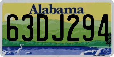 AL license plate 63DJ294