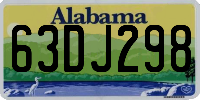 AL license plate 63DJ298