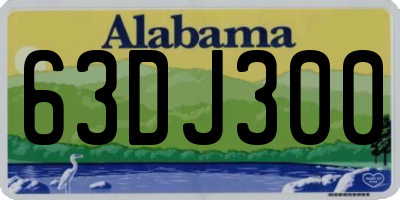 AL license plate 63DJ300