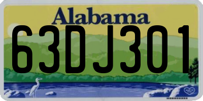 AL license plate 63DJ301
