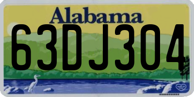AL license plate 63DJ304