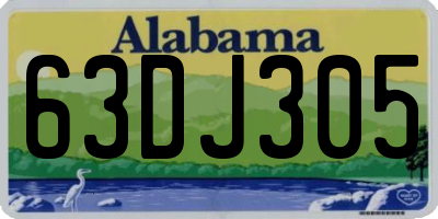 AL license plate 63DJ305