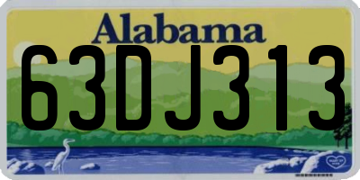 AL license plate 63DJ313