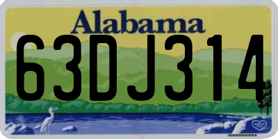 AL license plate 63DJ314