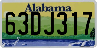 AL license plate 63DJ317