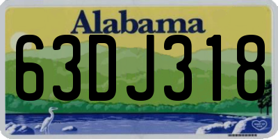 AL license plate 63DJ318