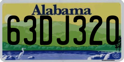 AL license plate 63DJ320