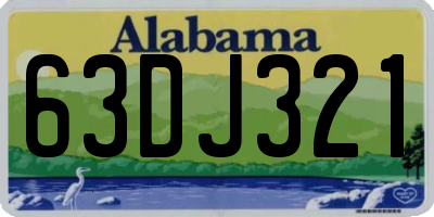 AL license plate 63DJ321