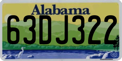 AL license plate 63DJ322