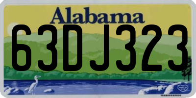 AL license plate 63DJ323