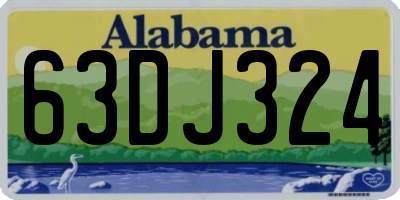 AL license plate 63DJ324