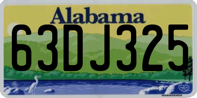AL license plate 63DJ325