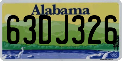 AL license plate 63DJ326
