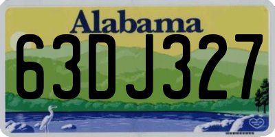 AL license plate 63DJ327
