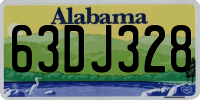 AL license plate 63DJ328