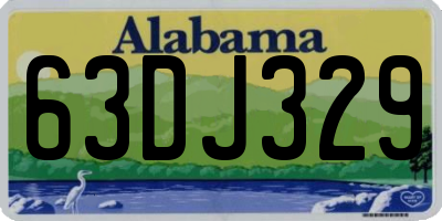 AL license plate 63DJ329