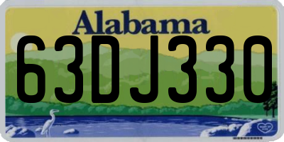 AL license plate 63DJ330