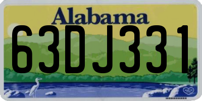 AL license plate 63DJ331