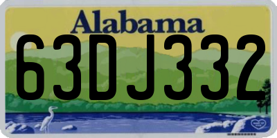 AL license plate 63DJ332