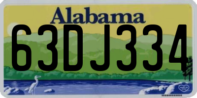AL license plate 63DJ334