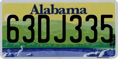 AL license plate 63DJ335