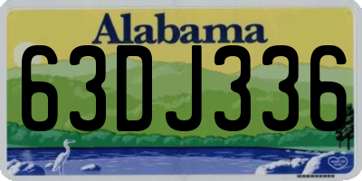 AL license plate 63DJ336