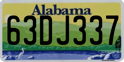 AL license plate 63DJ337