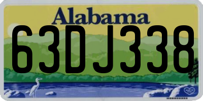 AL license plate 63DJ338