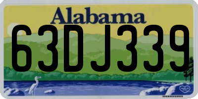 AL license plate 63DJ339