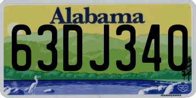 AL license plate 63DJ340