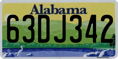 AL license plate 63DJ342