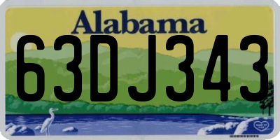 AL license plate 63DJ343