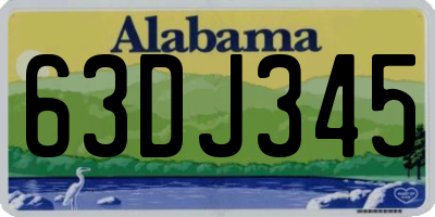 AL license plate 63DJ345