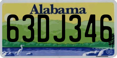 AL license plate 63DJ346