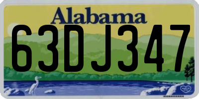 AL license plate 63DJ347