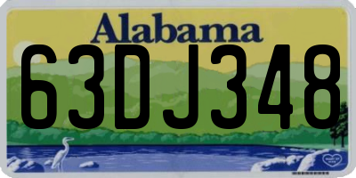 AL license plate 63DJ348
