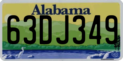 AL license plate 63DJ349