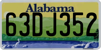 AL license plate 63DJ352