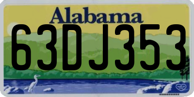 AL license plate 63DJ353