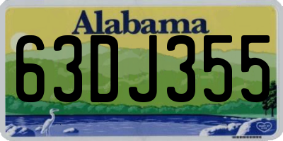 AL license plate 63DJ355
